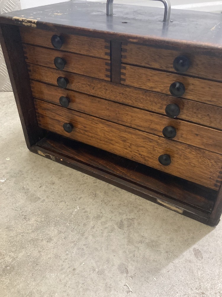 Vintage Moore & Wright Engineers  Toolbox With Tools