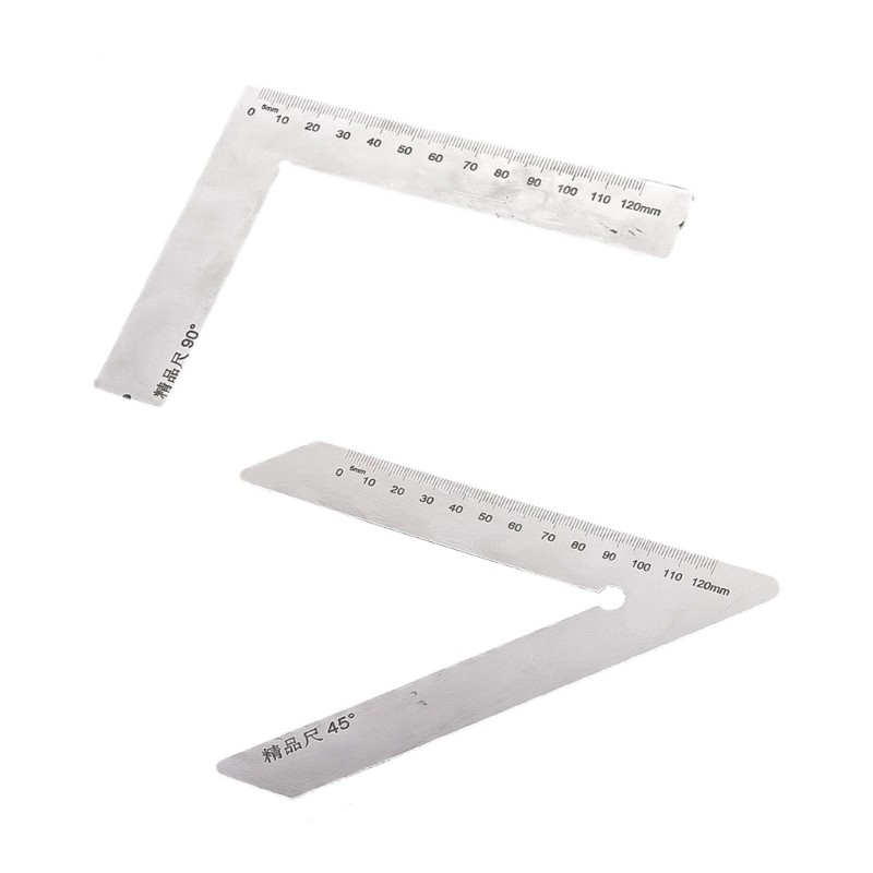 Angled Measuring Instrument Tool Crafted from Rustproof Stainless Steel Material