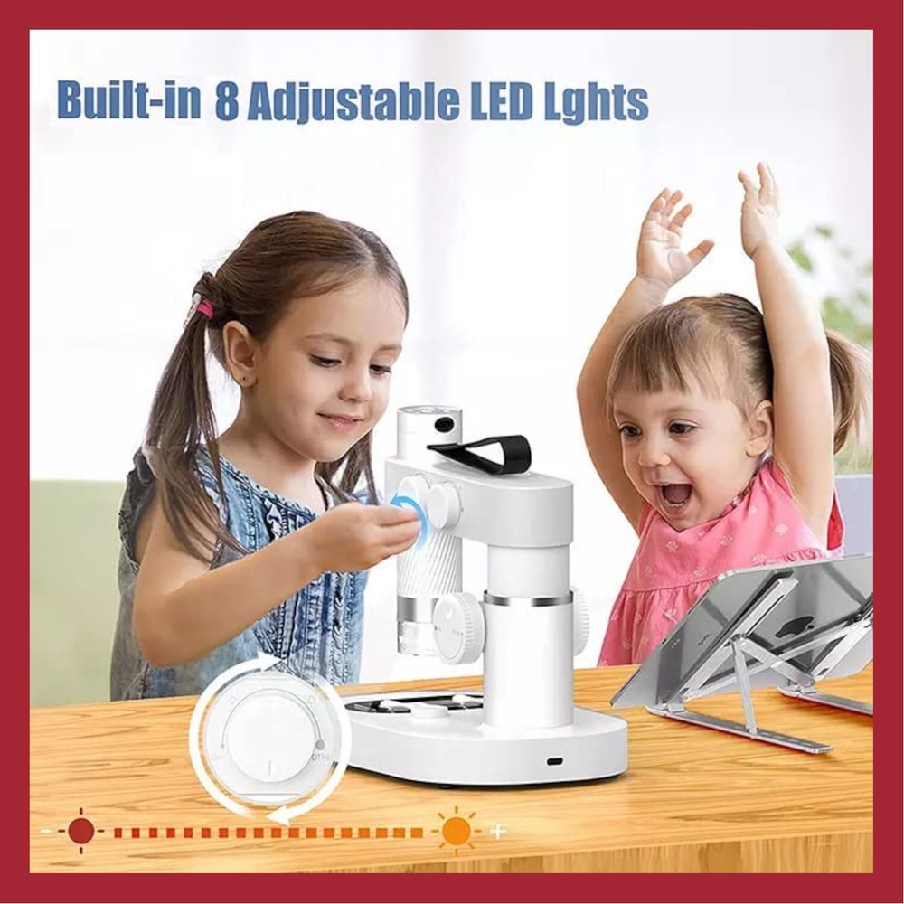 Wireless WiFi Camera Microscope for Children, Portable Handheld USB Digital Micr