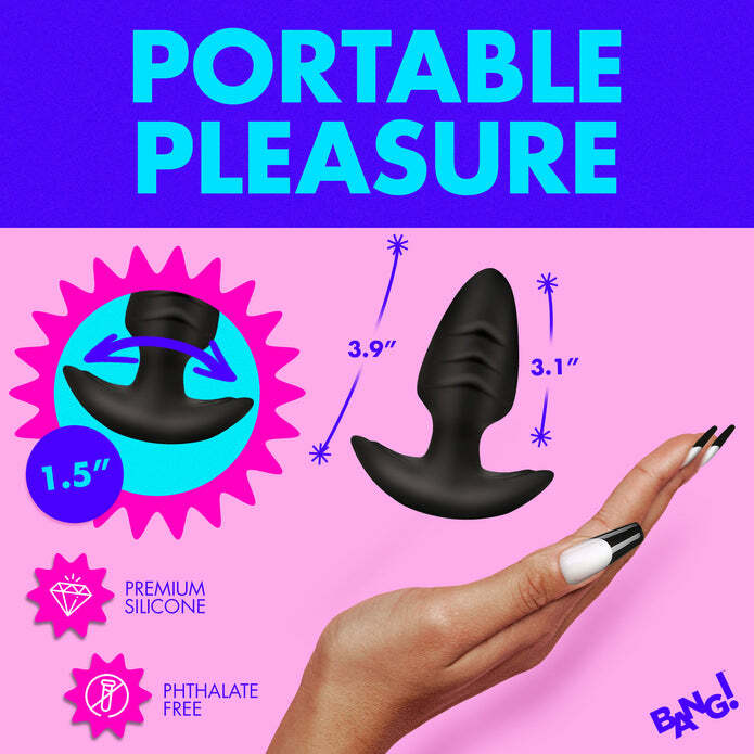 Bang! Rotating & Vibrating Tapered Butt Plug w/Remote
