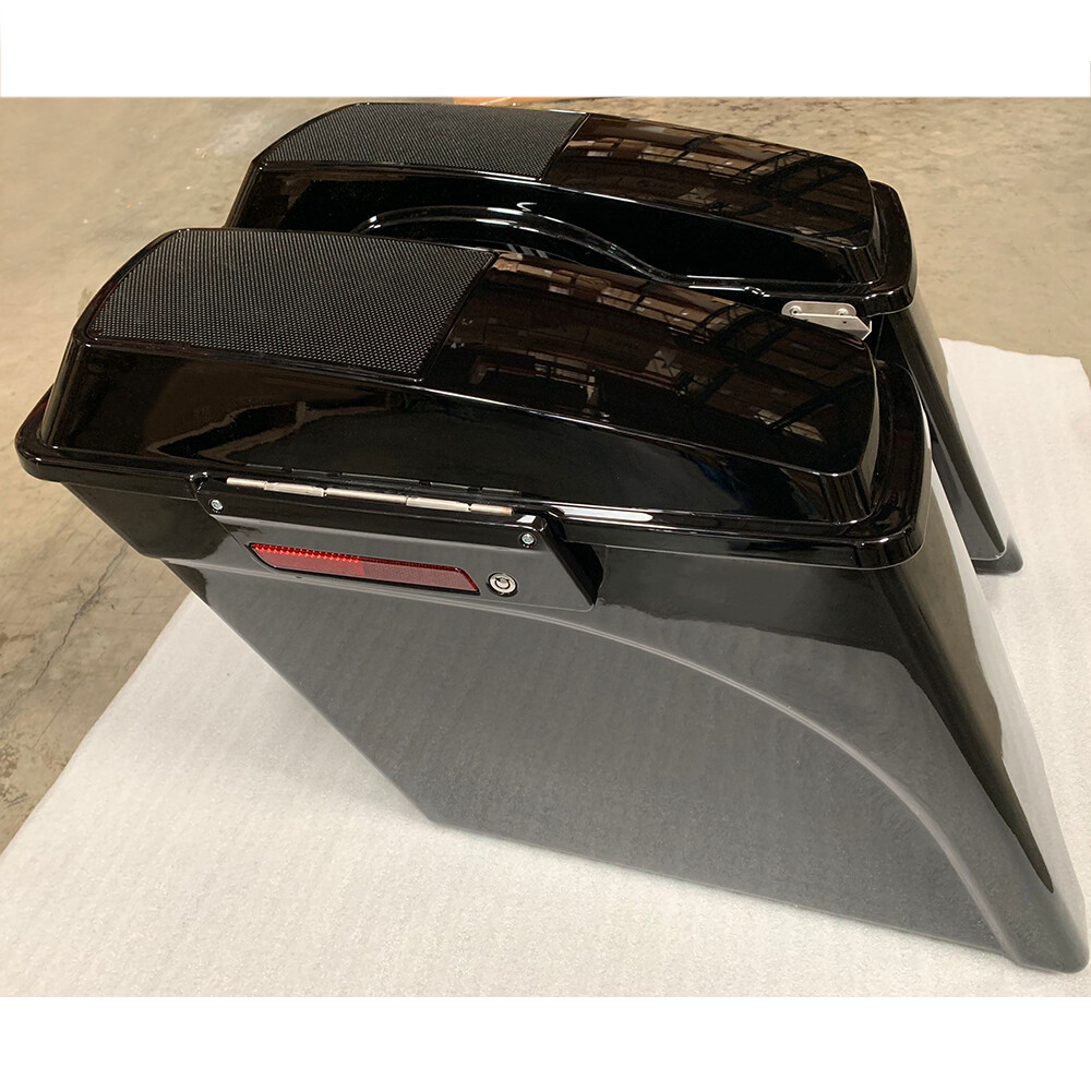 5" Stretched Extended Saddlebags 6x9" Speaker Lid For Harley Touring Glide 93-13