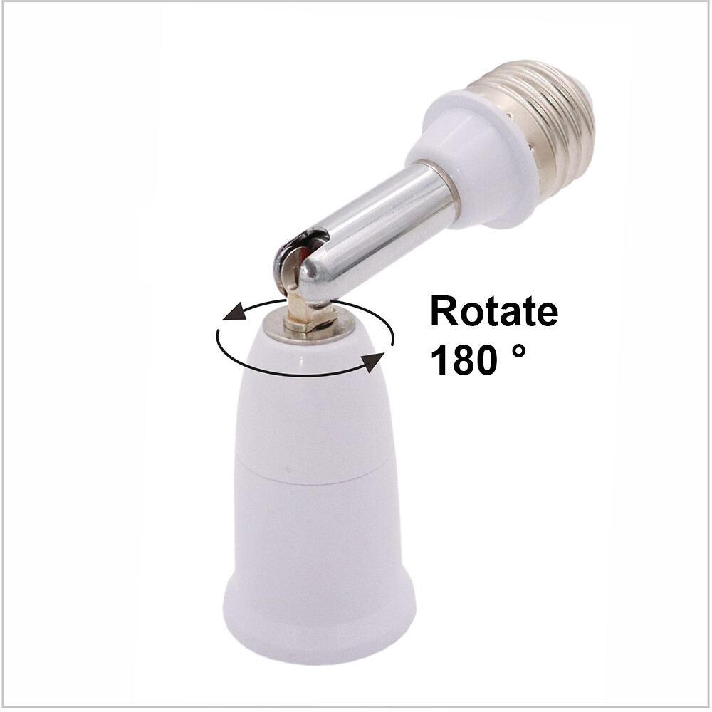 E26/E27 Light Socket Extender 4.5 " Extension adjustable vertical 90° Horizontal