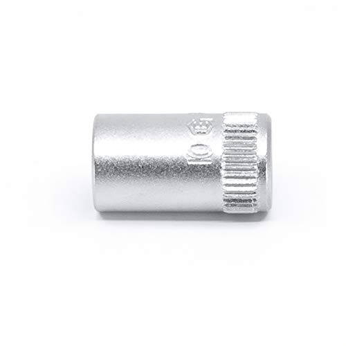 Genius Tools 222510 1/4" Dr. 10mm Hand Socket One Size, Silver