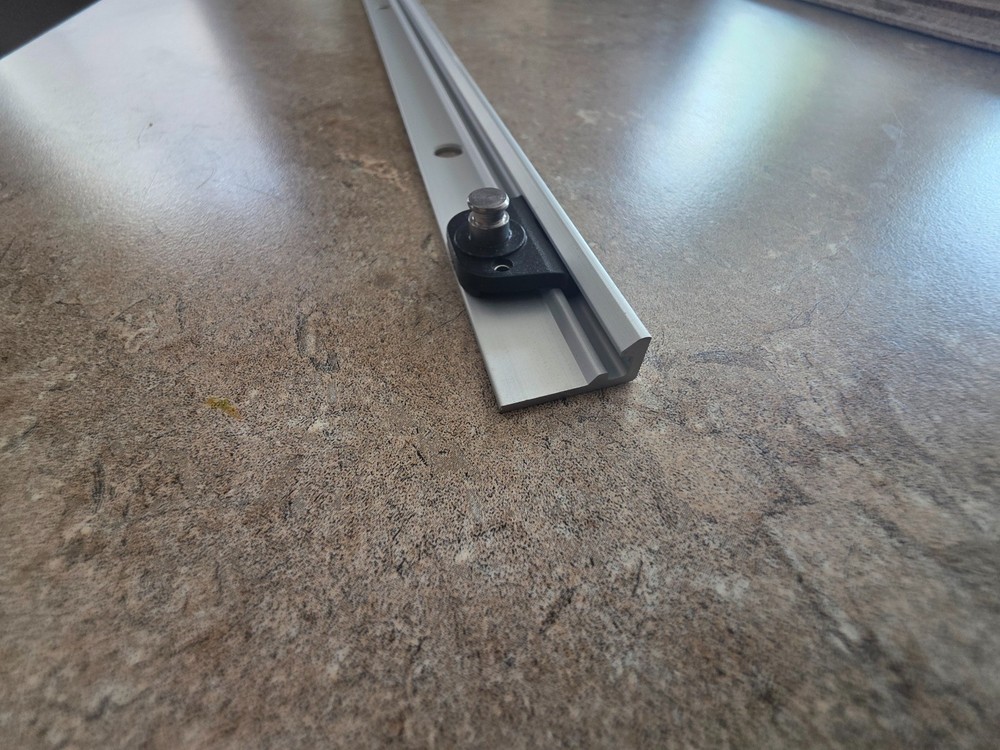 Roto 17" surface mount track with black slide guide sold each