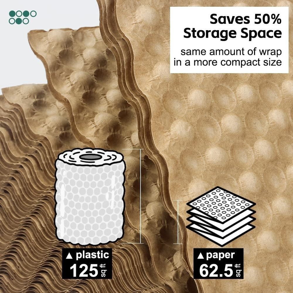 Reusable Bubble Paper Sheets 15" x 12”, Durable Bubble Wrap Sheets 50ft / 100ft.