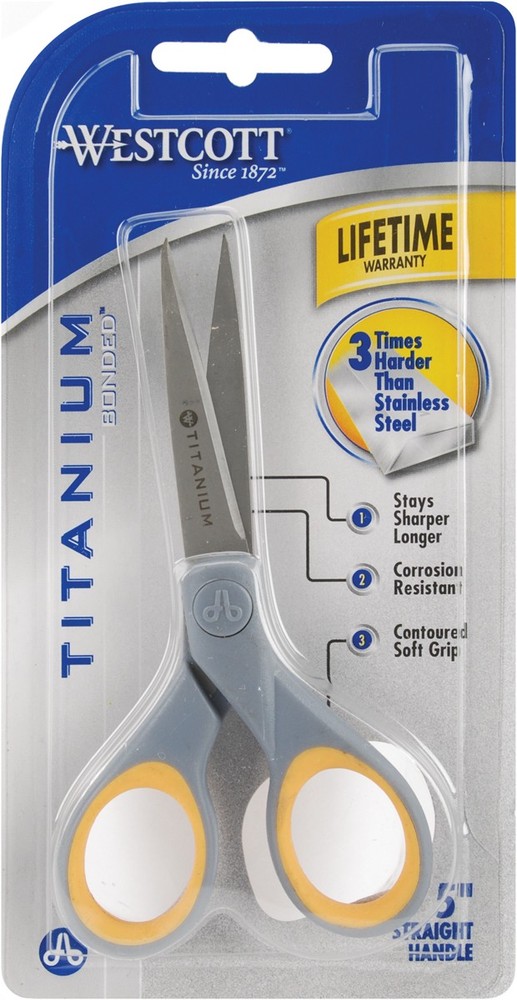 Westcott Titanium Straight Scissors 5"-