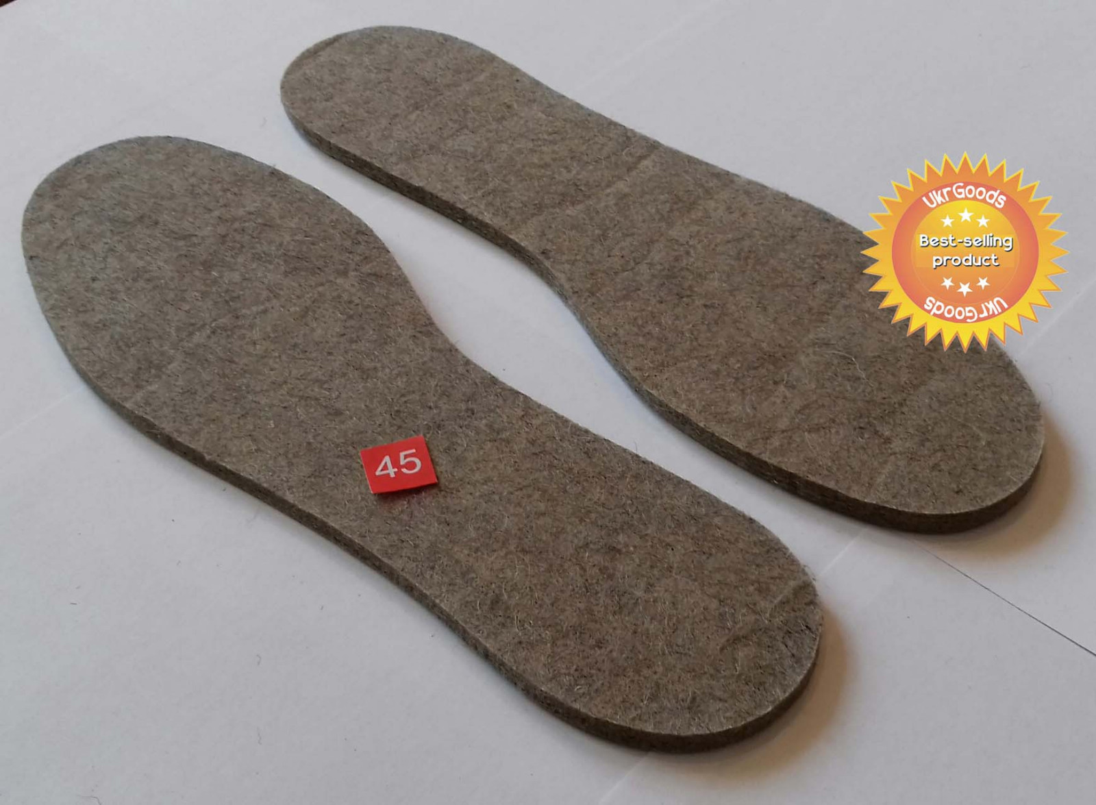 Natural Wool 100% FELT INSOLES SHOES WOMEN MEN ANY SIZES Thickness 5 mm