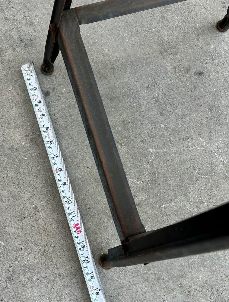 Vintage Industrial Shop Stool / Drafting Stool w/ Backrest (5315)