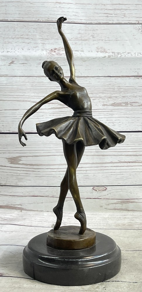 Signed Original Miguel Lopez(Milo) Prima Ballerina Genuine Solid Bronze Decor