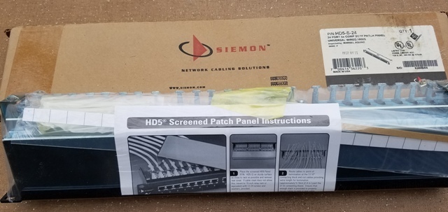 HD5-S-24 Siemon SCTP Cat5e 24-Port Patch Panel