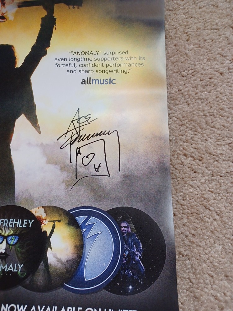 ACE FREHLEY Autographed Anomaly Poster