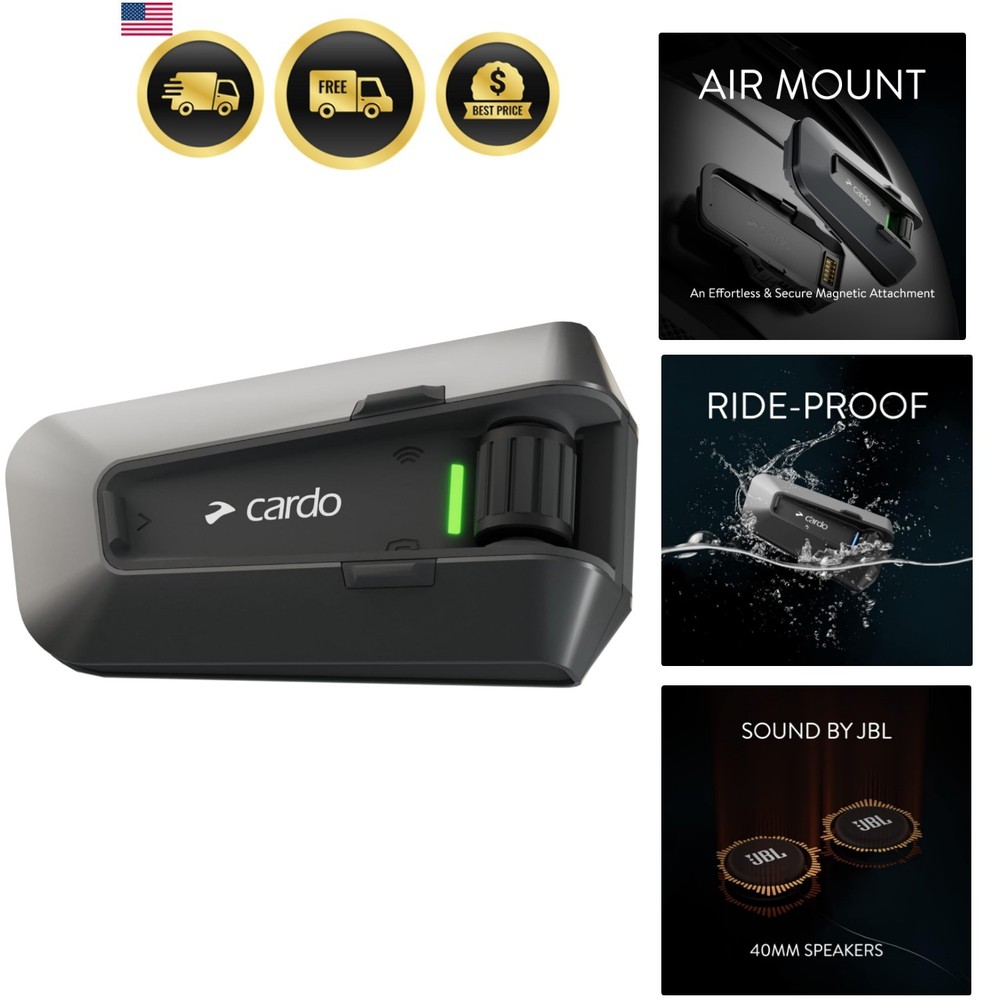 PACKTALK Edge Motorcycle Bluetooth Communication System Headset Intercom - Si...