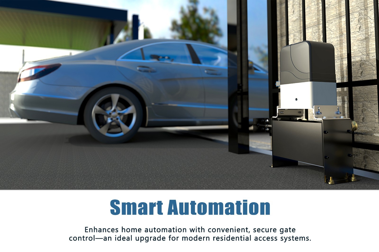 Blütezeit Automatic Chain Sliding Gate Opener 1100lb w/2 Remotes & 16.4ft Chain