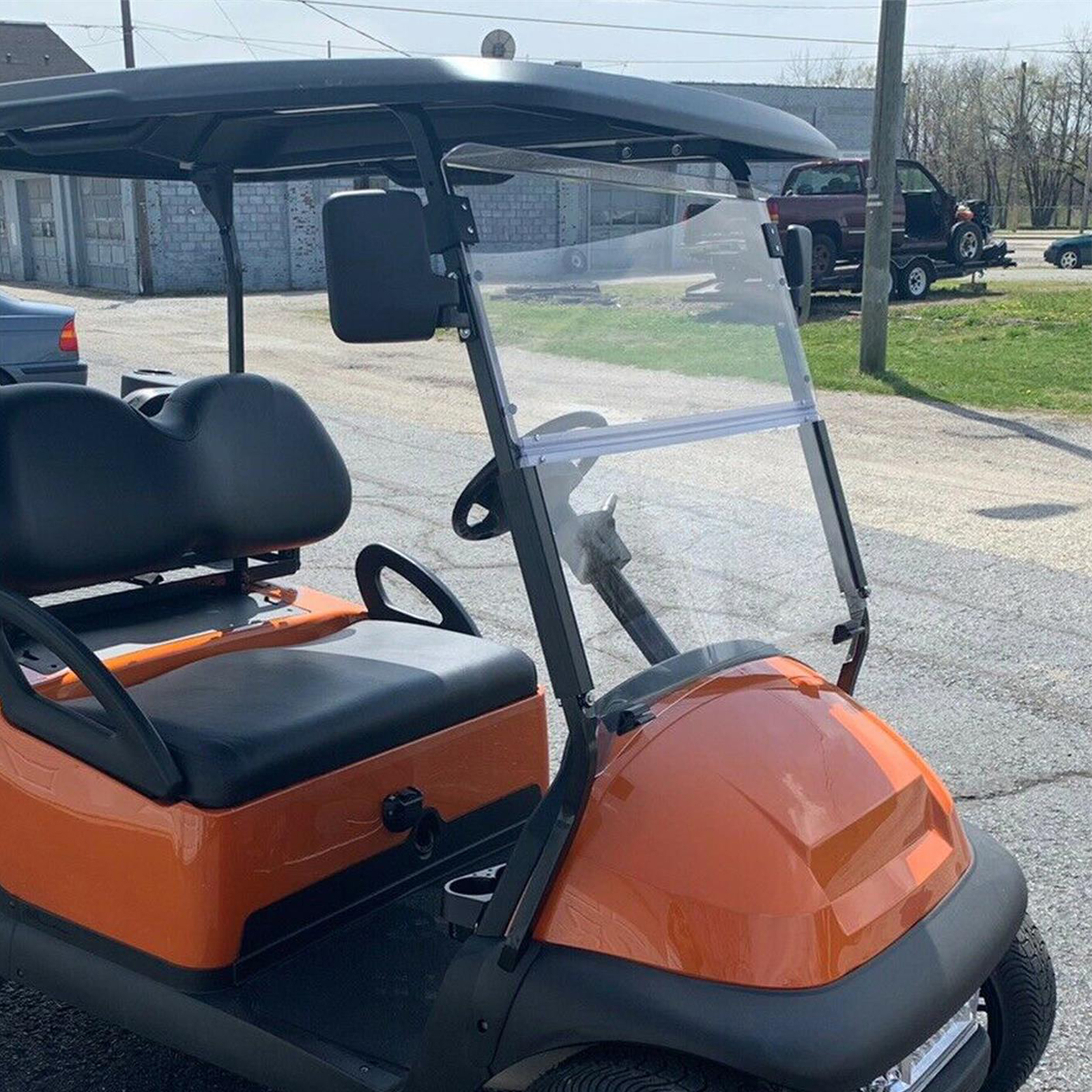 Folding Acrylic Clear Golf Cart Windshield For Club Car Precedent 2004-Up 21