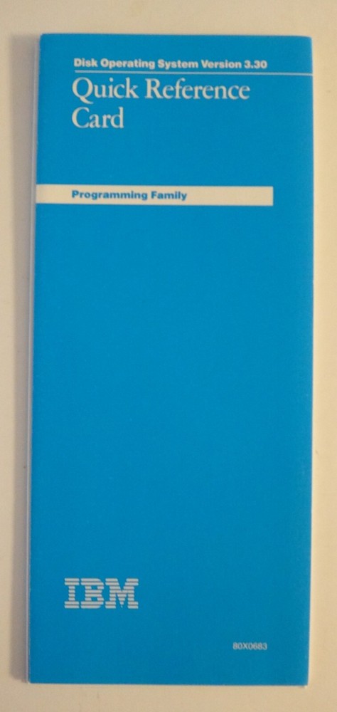 Vintage IBM DOS Disk Operating System 3.30 Software Diskettes Box Binder Manuals