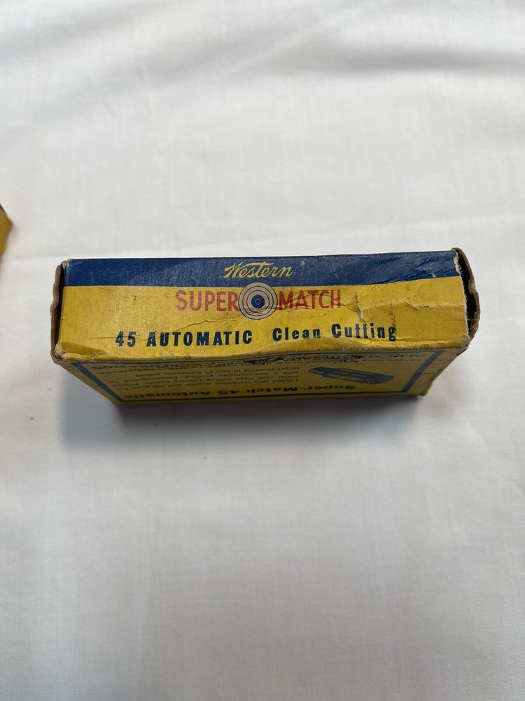 Vintage Western Super Match 45 Automatic Empty Ammo Boxes X 2
