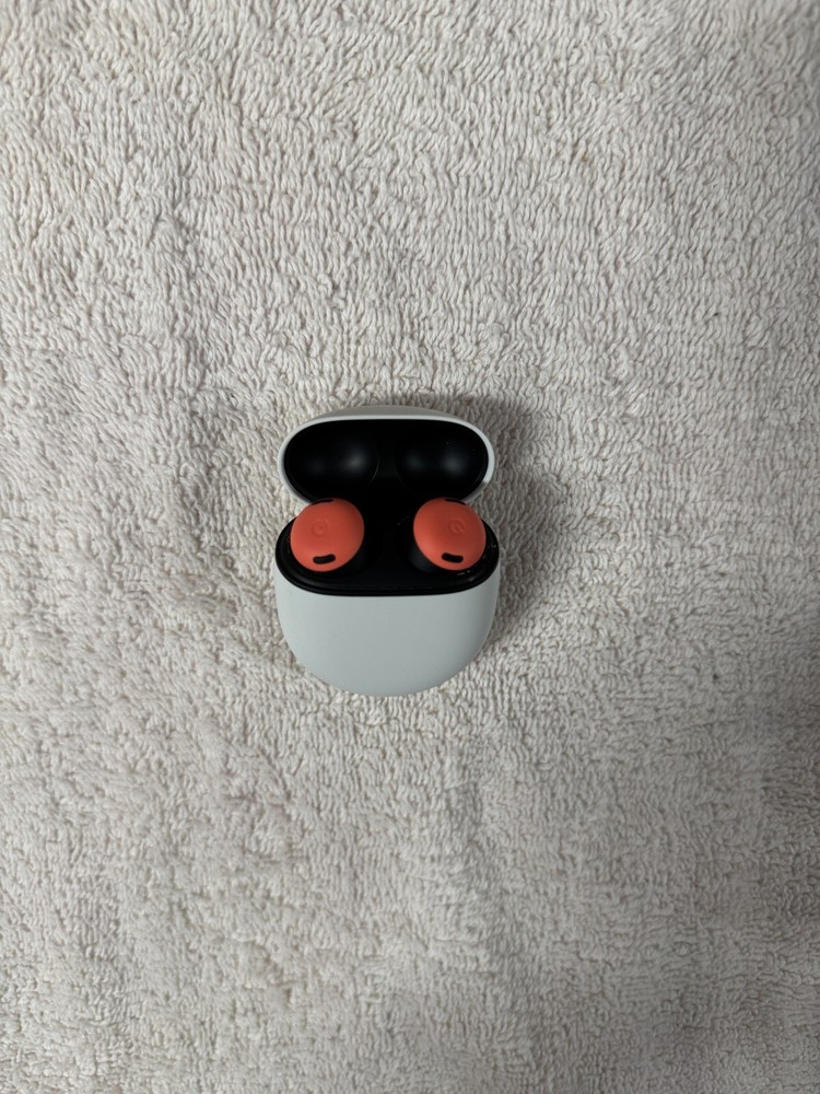UNBRANDED EAR BUDS - Orange - USED!!!!