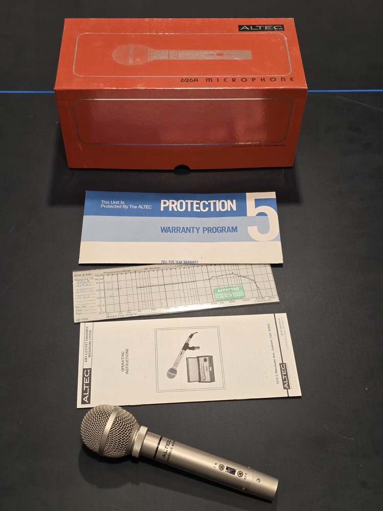 Altec 626A Electret Condenser Mic with Original Box And Manual