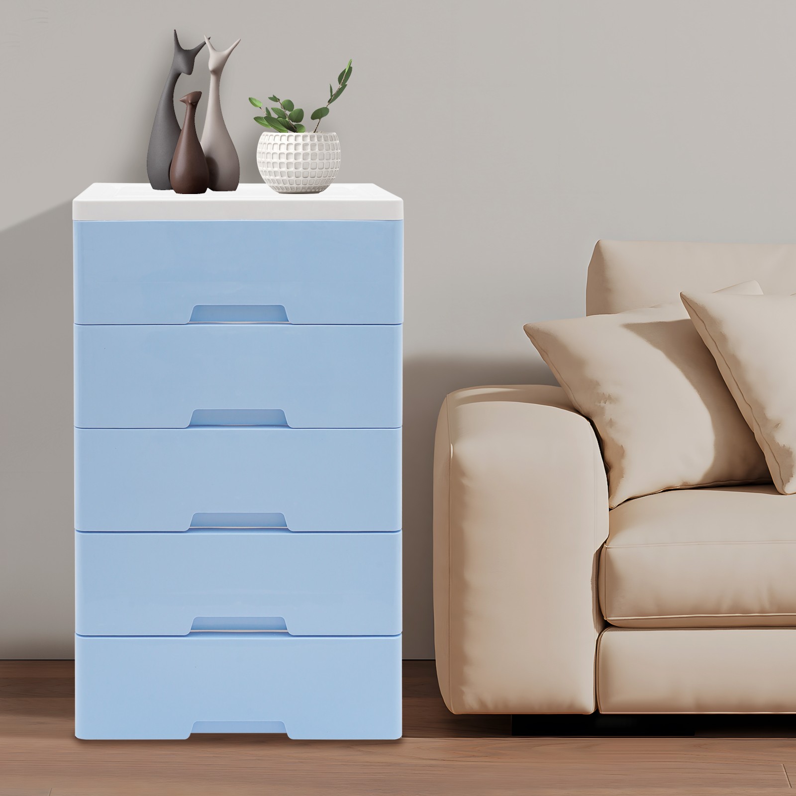 Plastic Drawers Dresser, Storage Cabinet with Drawers, Closet Drawers Dresser