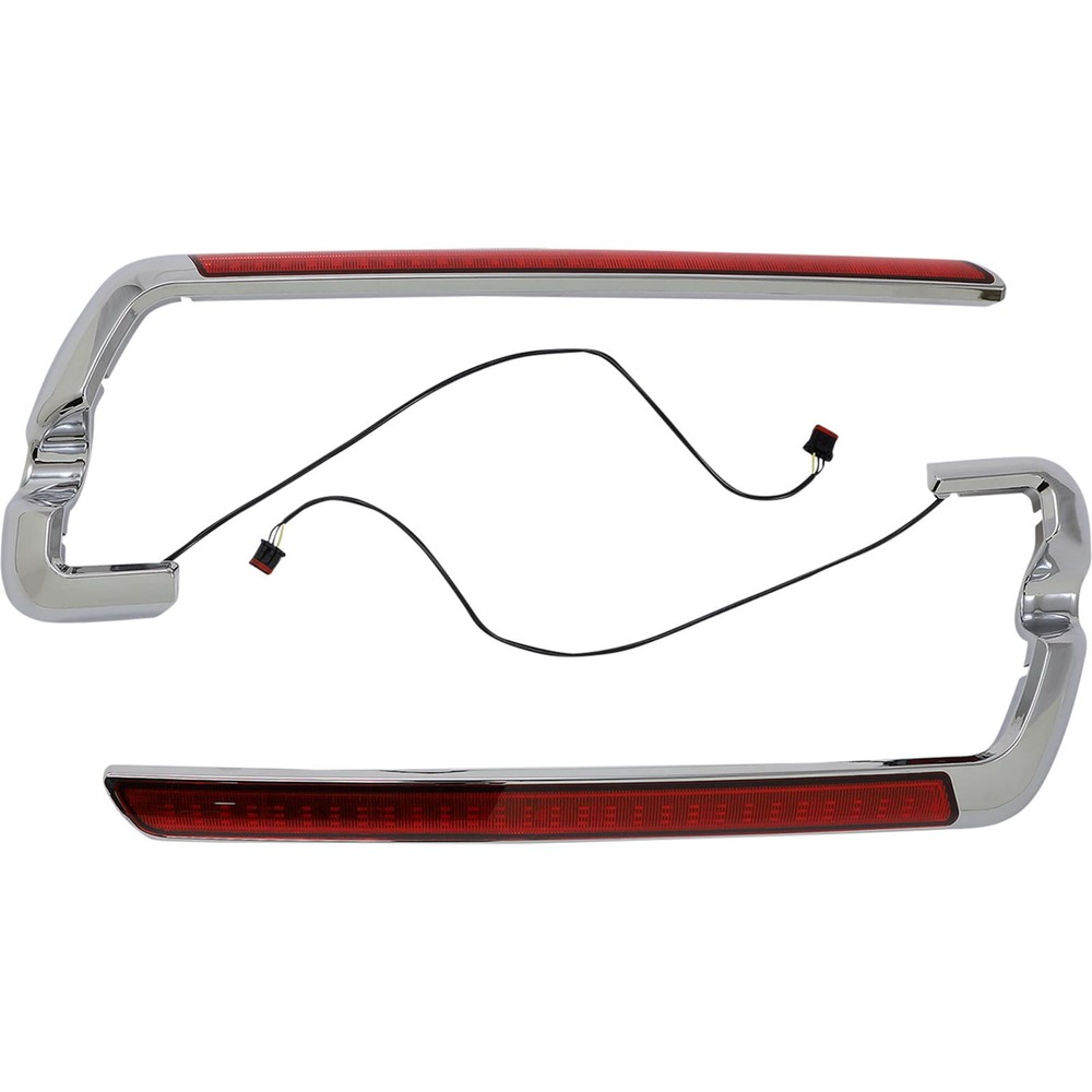 Custom Dynamics Marker Light - Saddlebag - Red - Chrome CD-SB-SIDE-RC