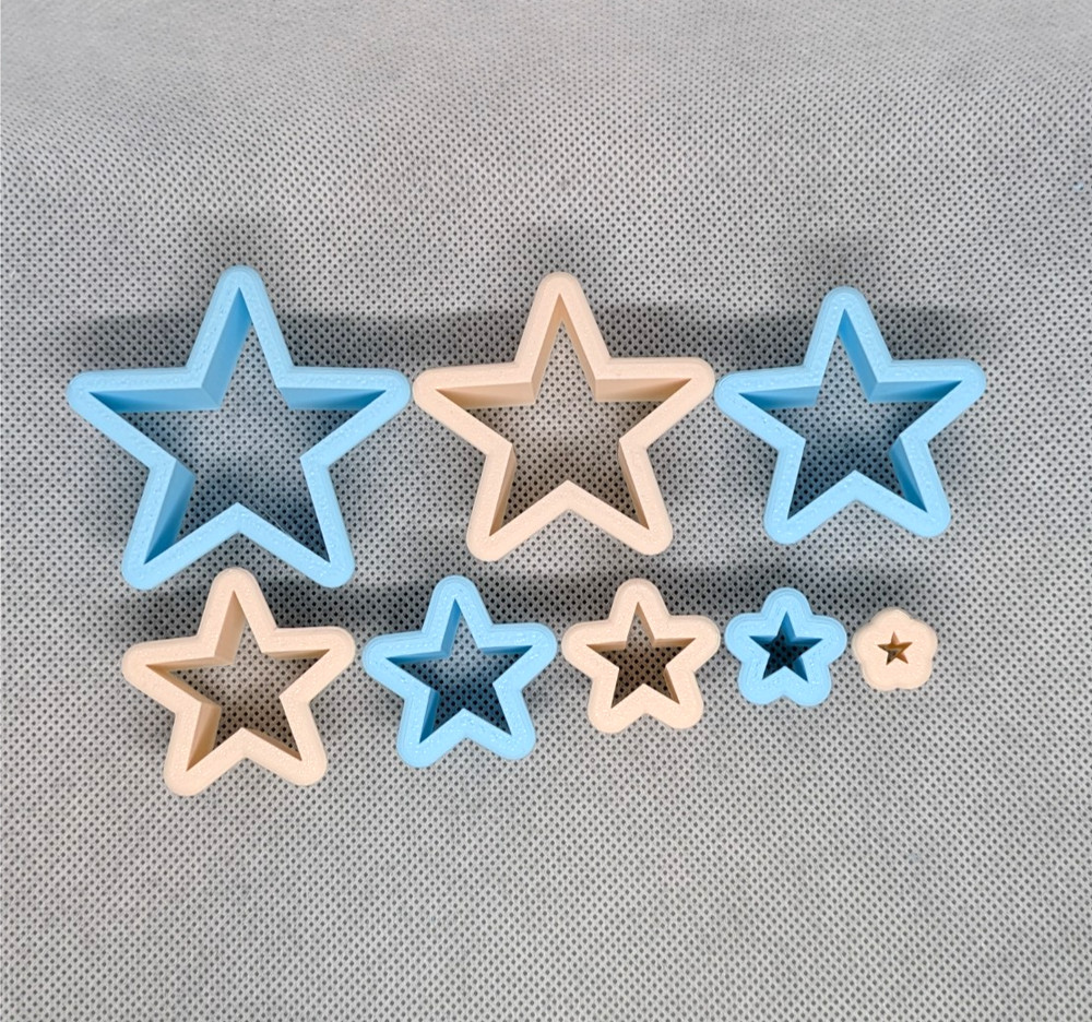 Star Clay Cutter Shape Set ~ Polymer Crafting Tool ~ Stackable Outline