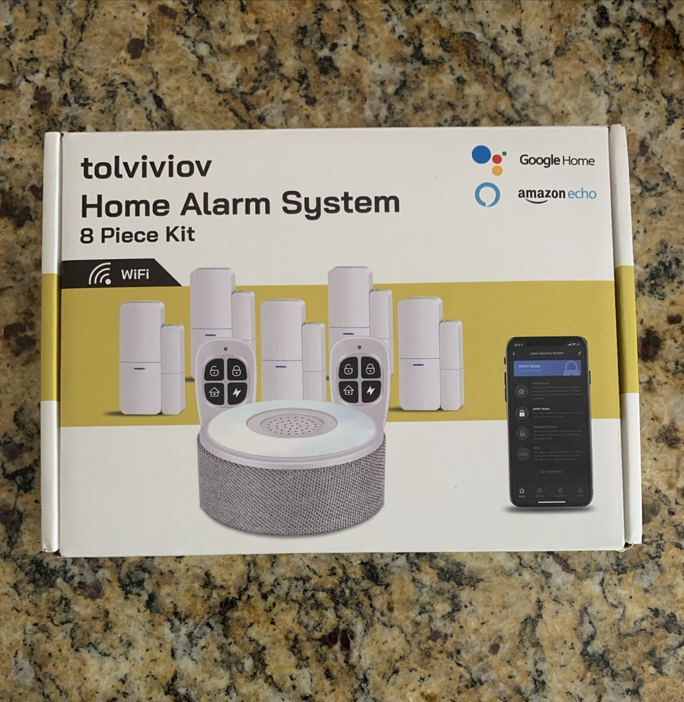 Home Security Alarm System Wireless 8-Piece Kit