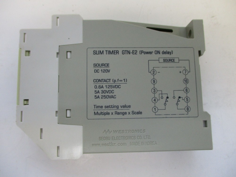 WESTRONICS ELECTRONIC MICOM TIMER SLIM TYPE GTN-E2 DC120V POWER ON DELAY