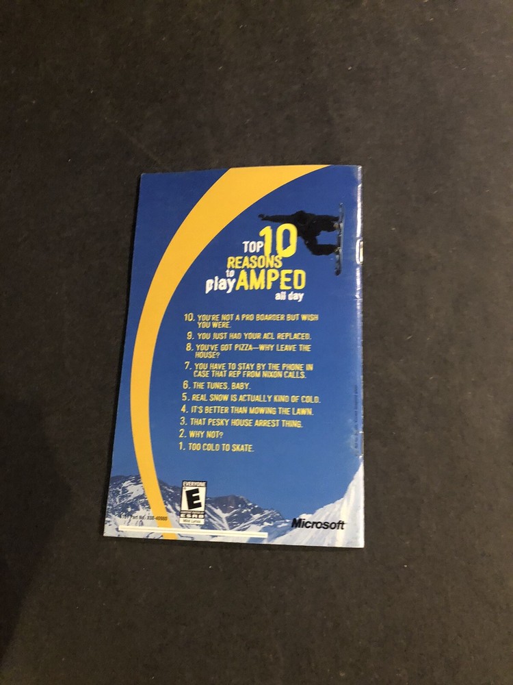 Amped Snowboarding xbox Manual Only
