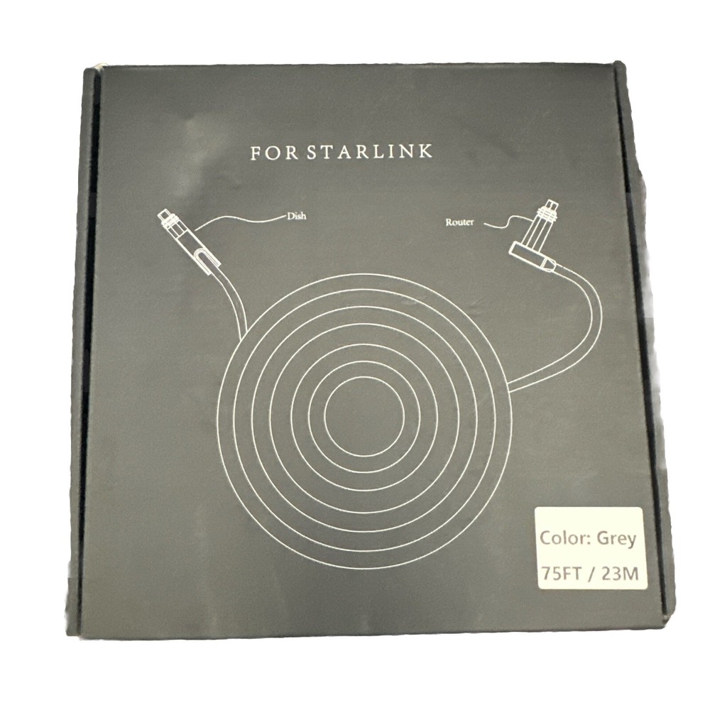 Starlink Replacement Cable (75FT / 23M) for Starlink Rectangular Satellite V2