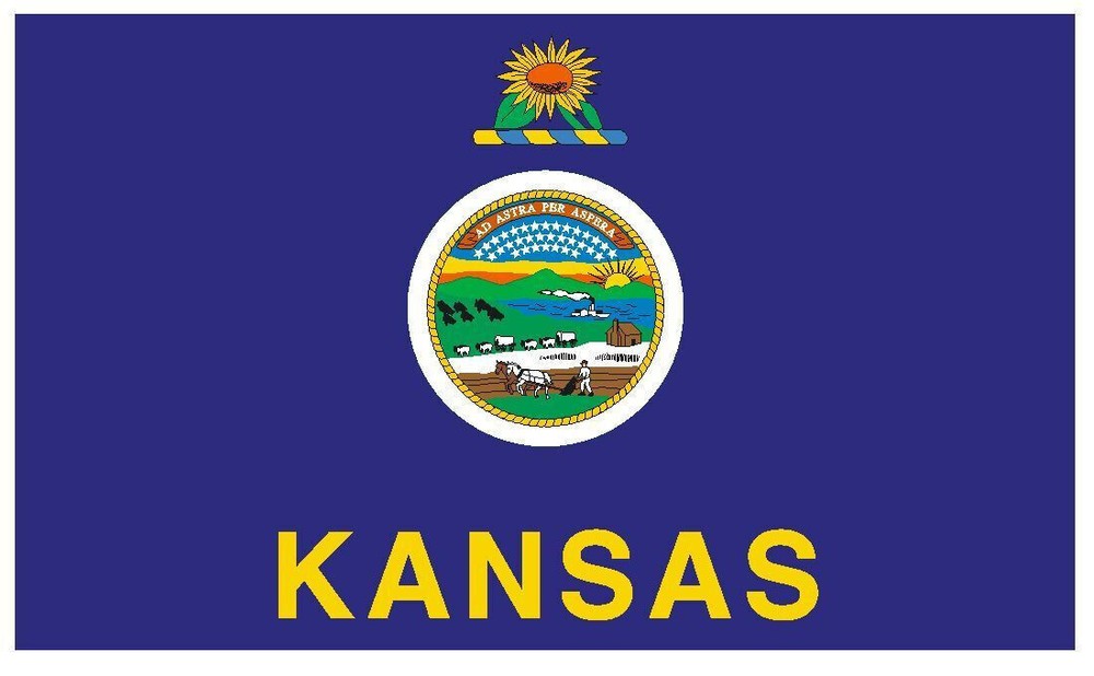Kansas State Flag Sticker Decal