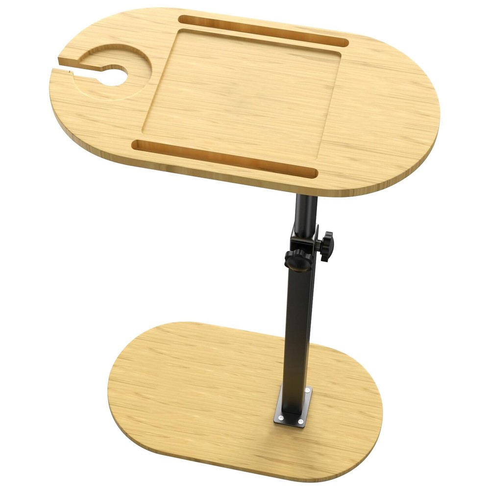 Bathtub Caddy Tray Adjustable Bamboo Side Table Bath Tub Table w/ Tablet Holder