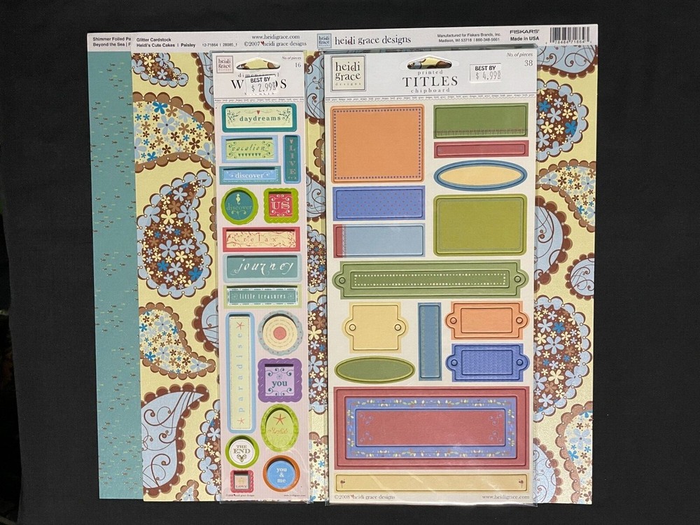 HEIDI GRACE ASSORTED SS PAPERS, CHIPBOARD AND TITLES