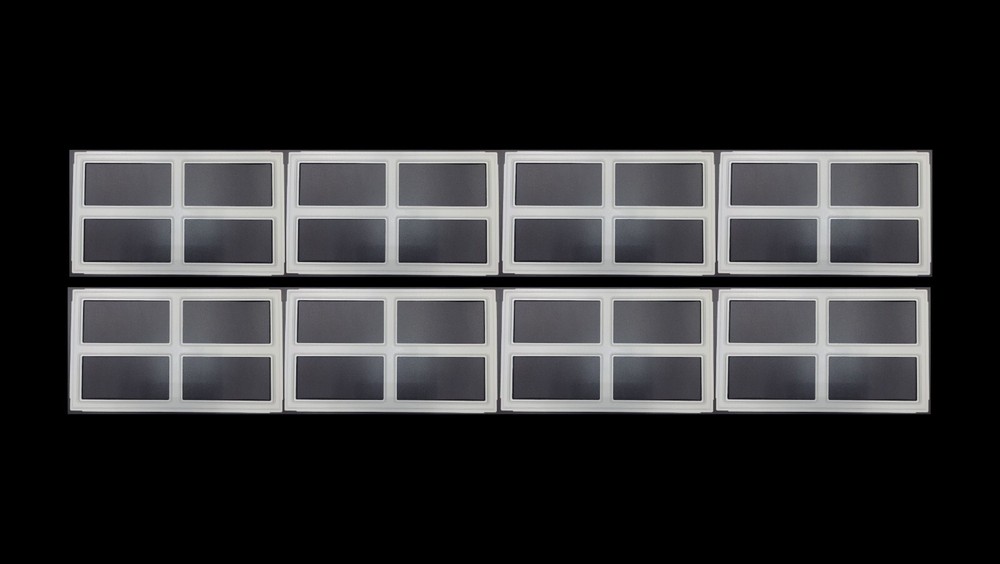 Colonial 509 Set of 8 Window Inserts/Short Panel HOLMES Garage Doors White