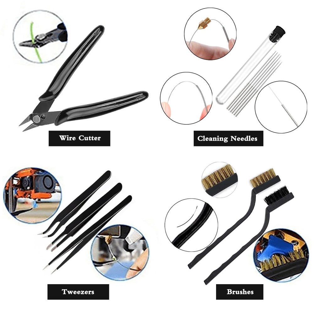 62pcs 3D Printer Tools, Print Accessories Kit Includes Nozzle Cleaning...