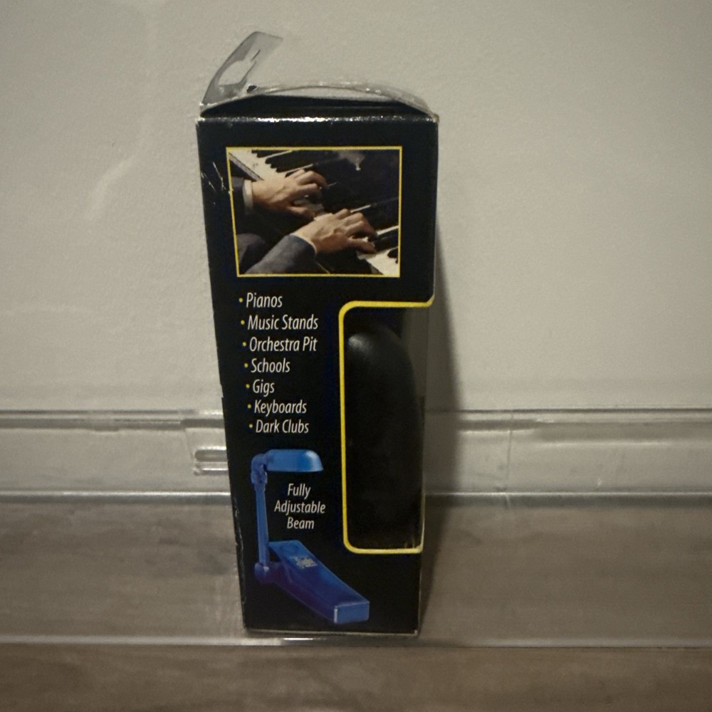 SIGHT READER Collapsible Music Stand Light Black Compact, Foldable, Battery Op