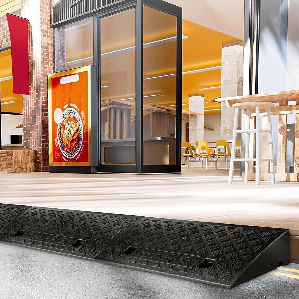 2Pack PE Curb Ramp Heavy Duty Threshold Ramp Car Curb Driveway Ramp Professional