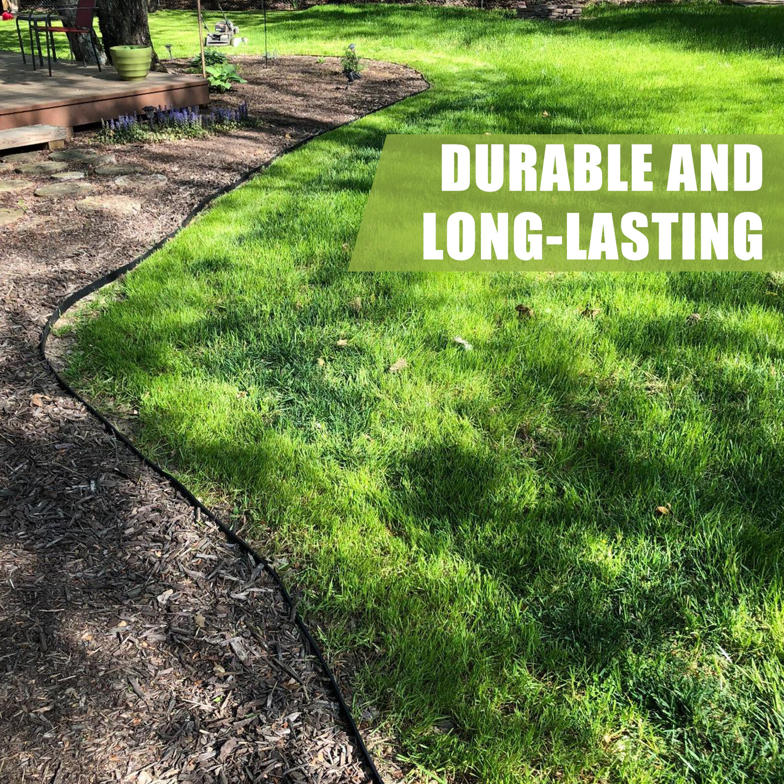 Metal Landscape Edging Borders Kit 6pcsx40x8 Inch Galvanized Steel Lawn Edging