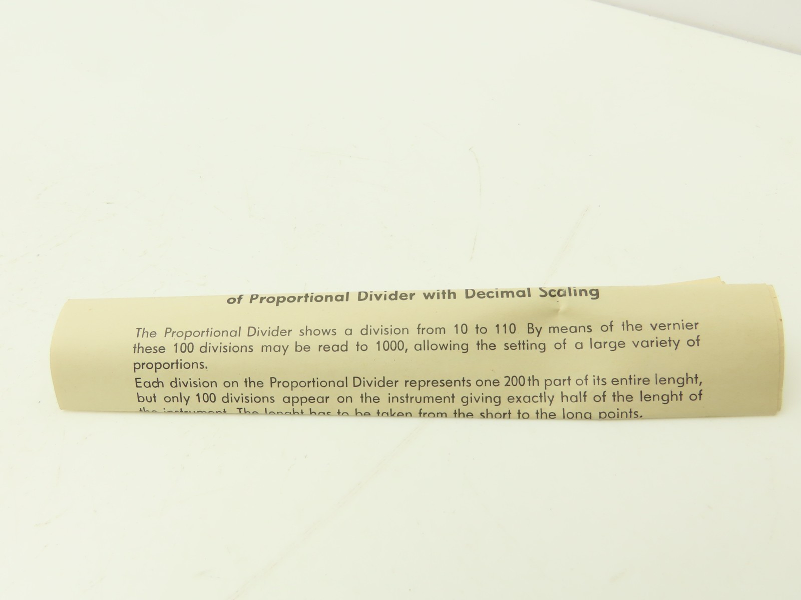 Lutz PD-81 Lutz Deluxe Drafting Proportional Divider W/Case Never Used