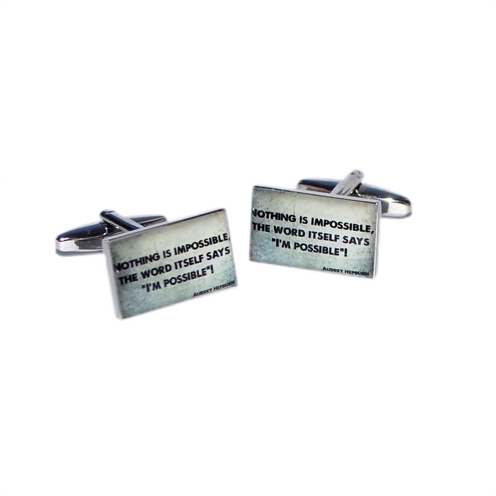 Inspirational Nothing is Impossible Cufflinks X2BOCR139