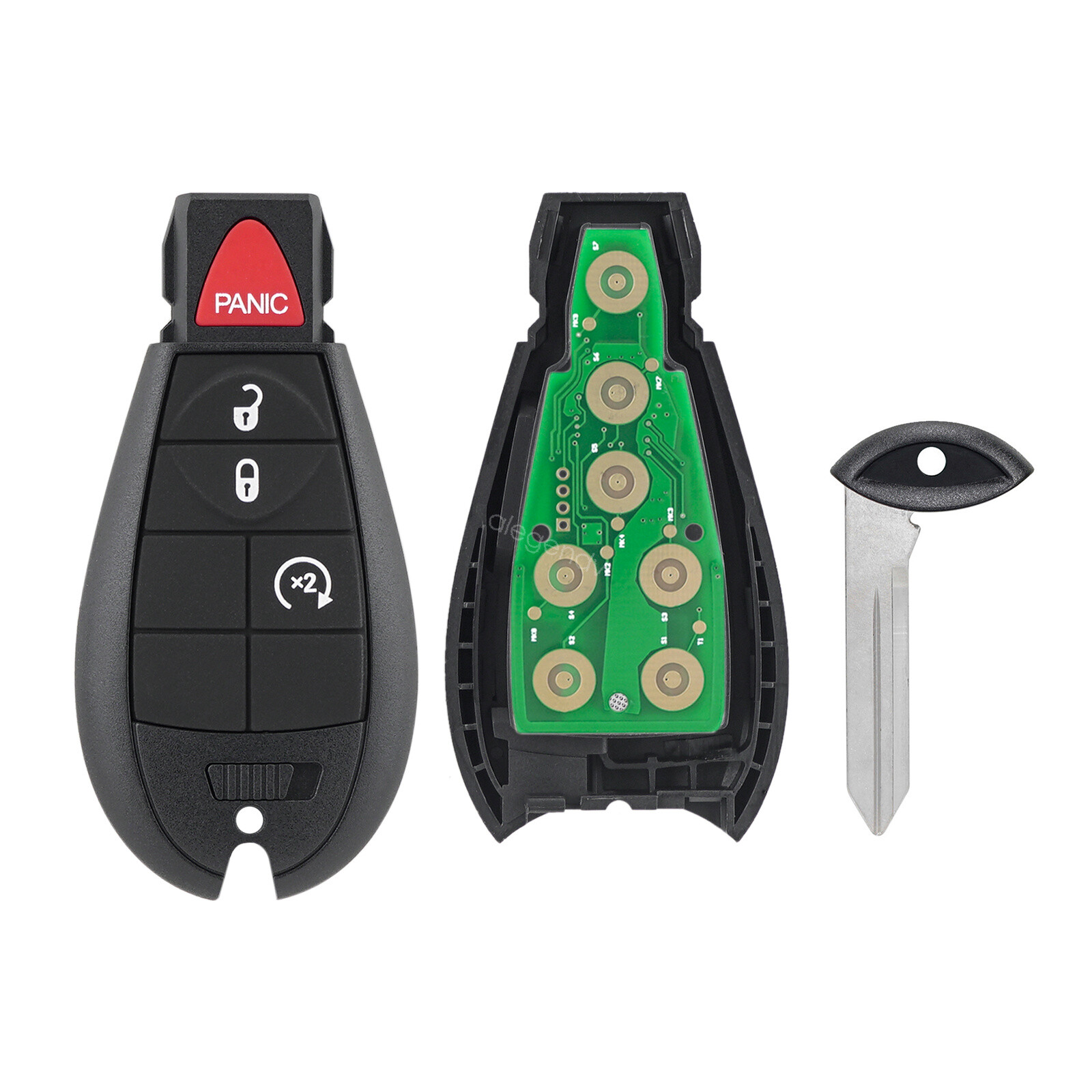 2 Remote Key Fob for 2014 2015 2016 2017 2018 2019 Jeep Cherokee 4Button GQ4-53T