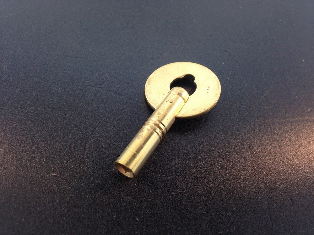 Clock Key. #6 size 3.6 mm or .142 in. New Solid Brass