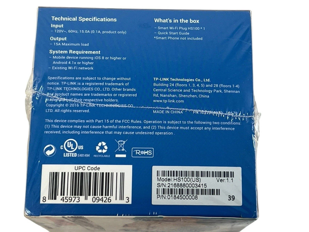 TP-Link Smart Wi-Fi Plug NIB