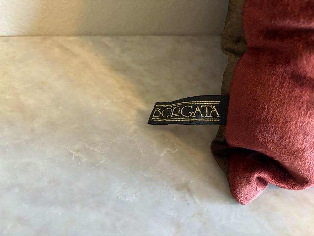 Borgata Velour Beaded Throw Pillow