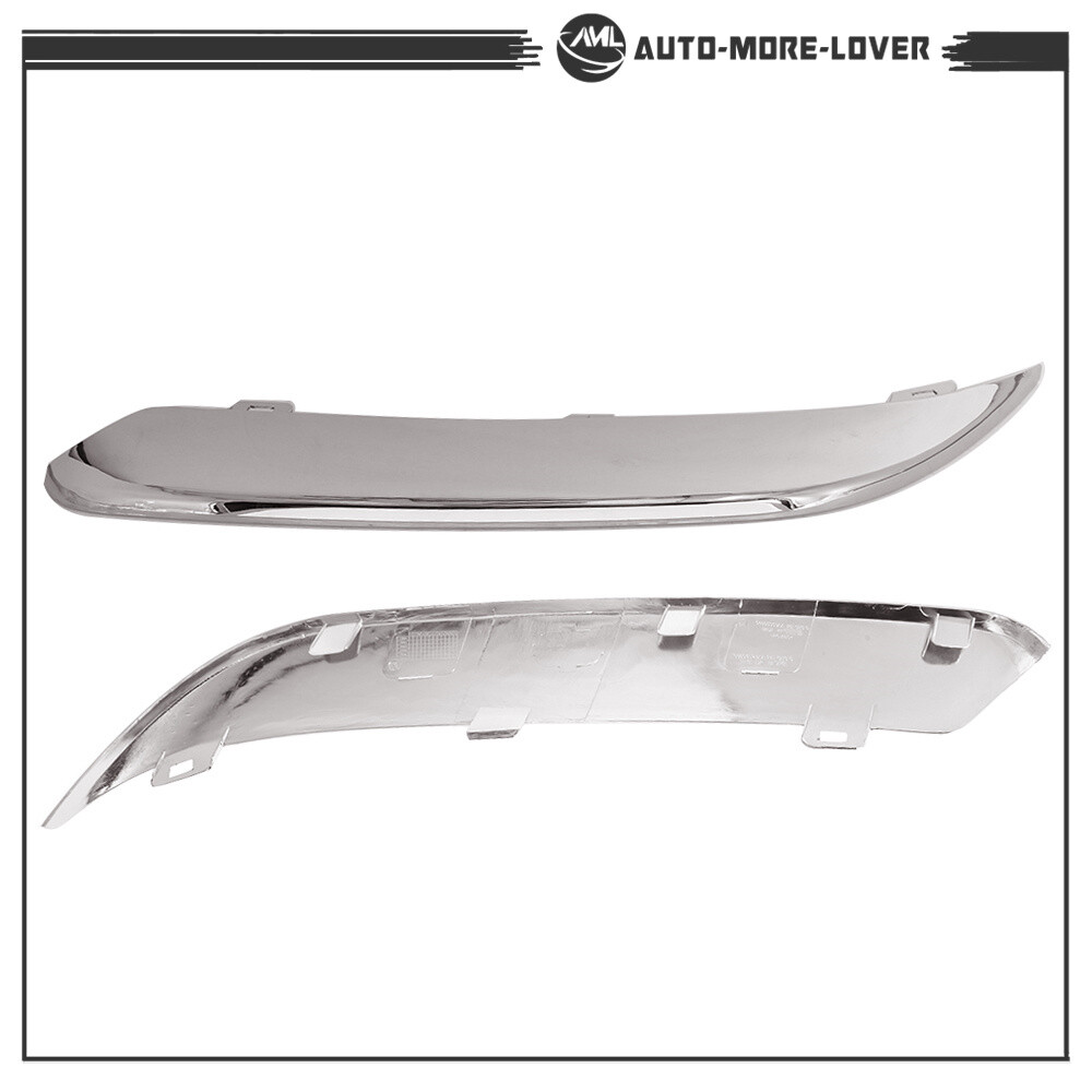 Chrome Plastic 2Pc Front Bumper Trim Set Engine For 2005-2010 Chrysler 300 5.7L