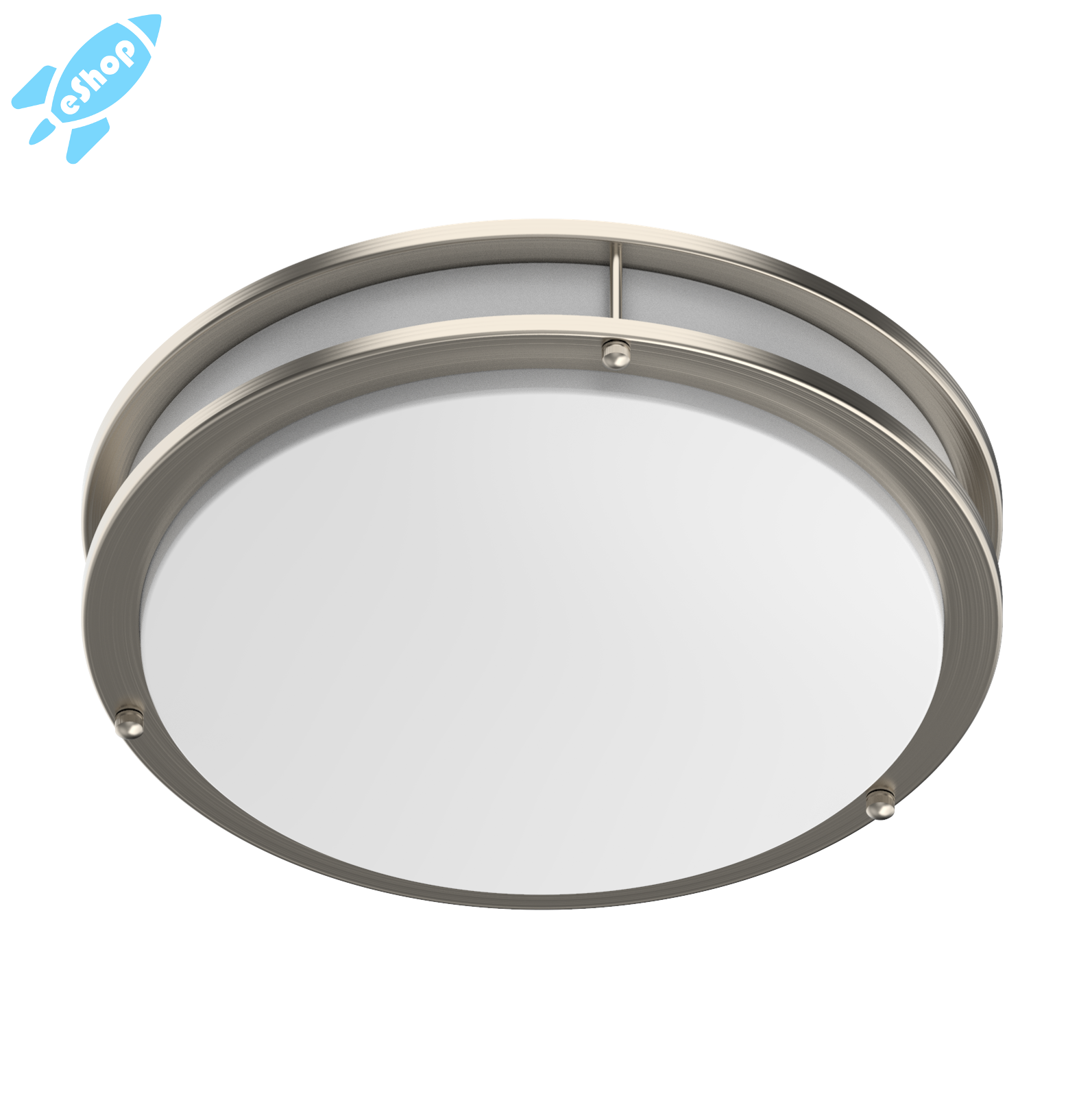 LED Ceiling Flush Mount Ceiling Light Brushed Nickel 2-PACK 12"/14"