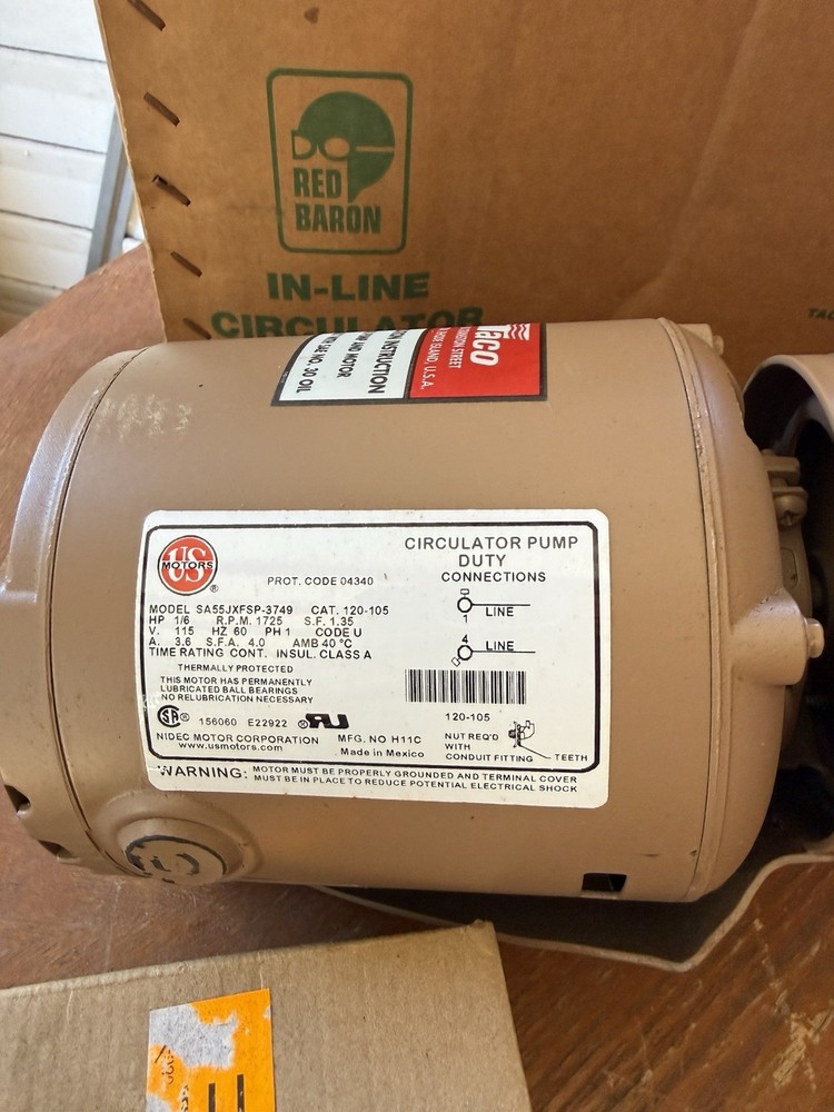 TACO 120-13s in line circulator