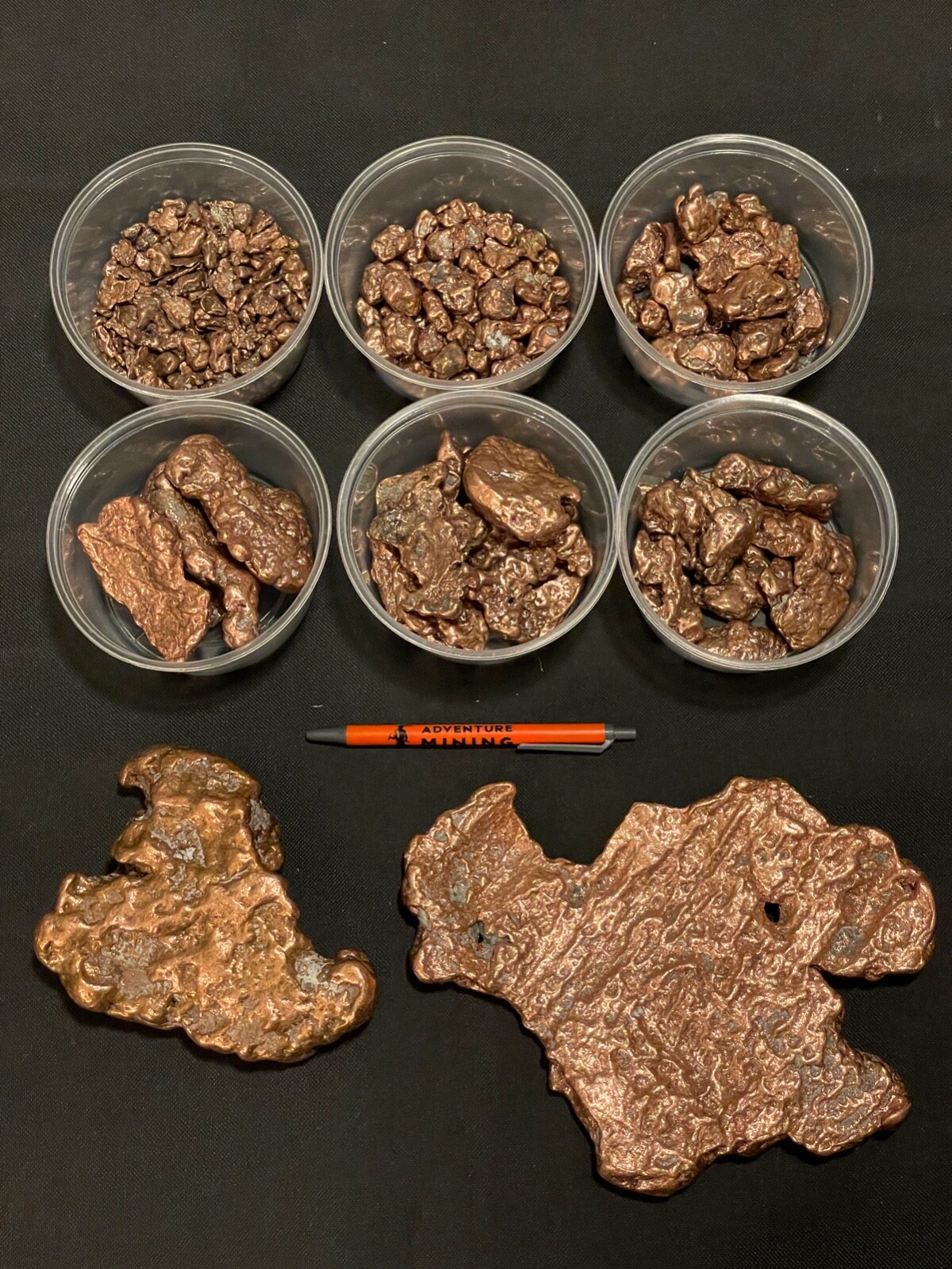 1 Pound of 1/4" to 3/8" Tumbled Copper Nuggets Natural Michigan Native Cu Ore