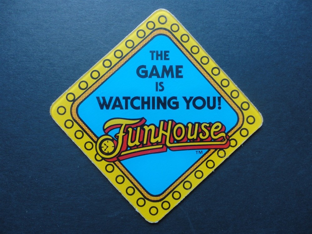 Funhouse Pinball Machine Promo Plastic Speaker Cutout