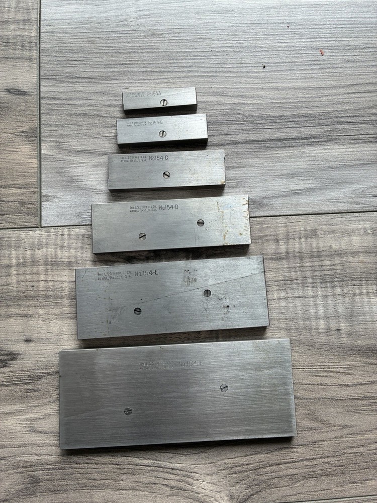 6 PC STARRETT ADJUSTABLE PARALLEL SET NO S154L