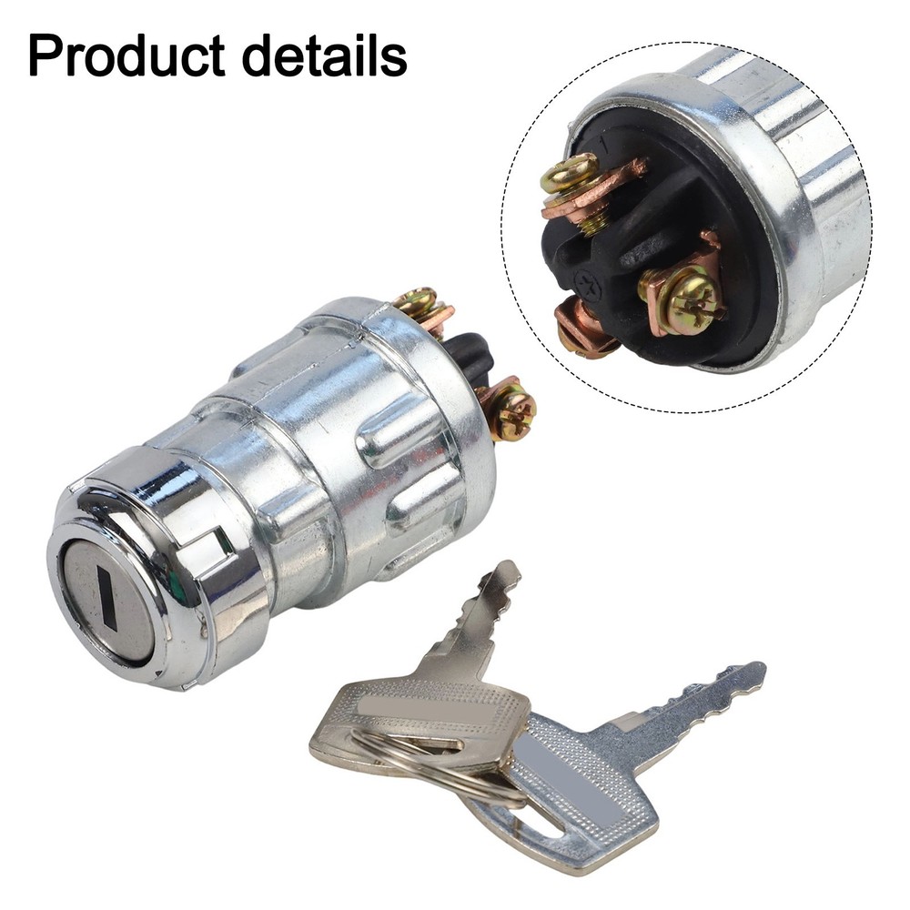 Wire Ignition Key Switch Lock Assembly With 2 Keys For Vehicle Motorcycle